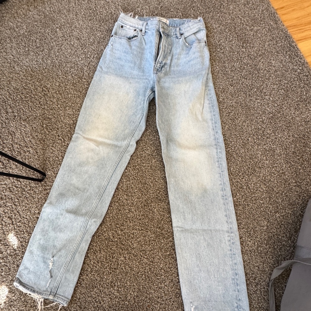 Abercrombie & Fitch Light Blue 90s Straight Leg Jeans
